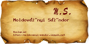 Moldoványi Sándor névjegykártya