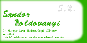 sandor moldovanyi business card