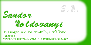 sandor moldovanyi business card